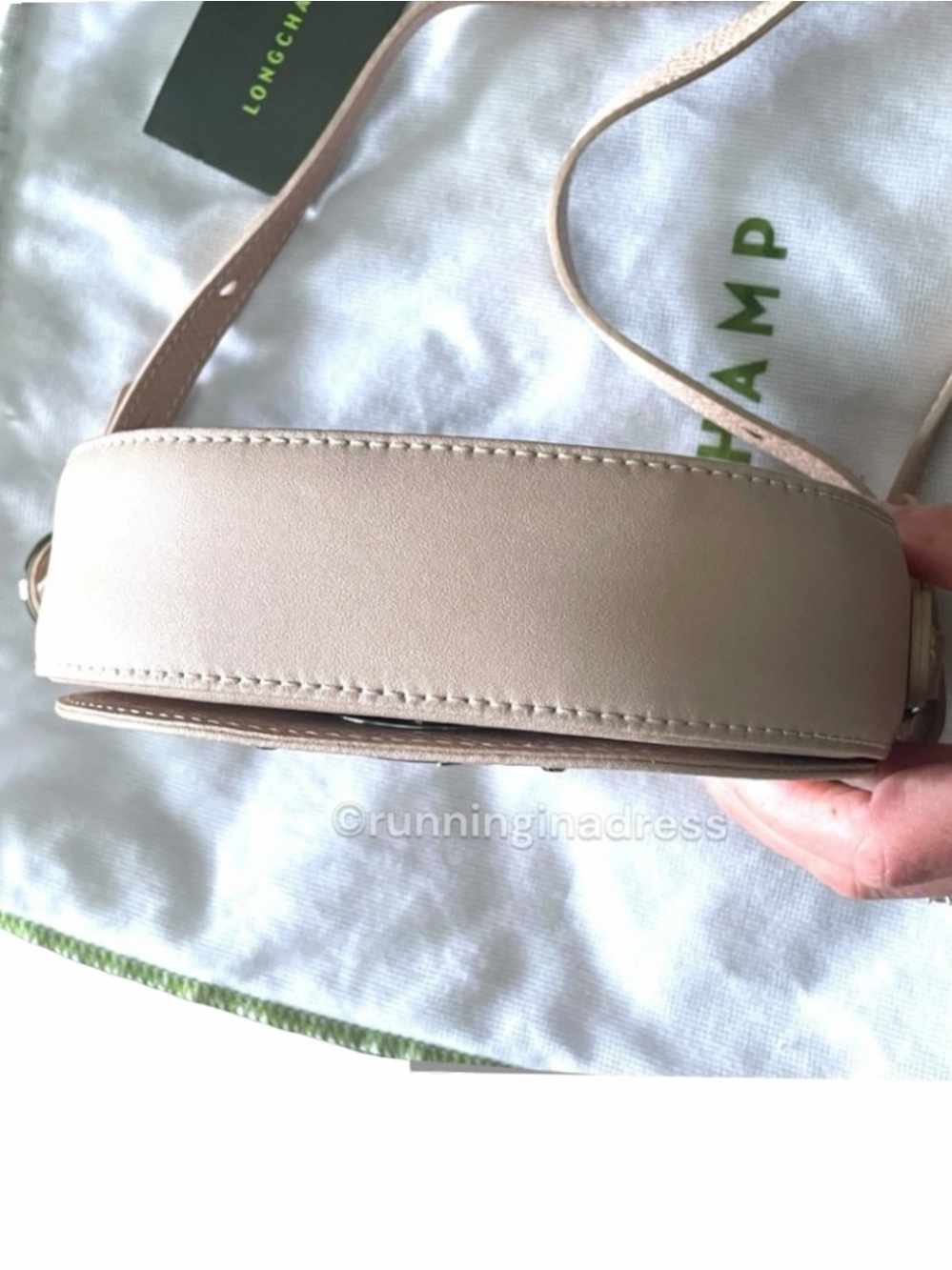 NWOT Longchamp Cavalcade XS Leather Crossbody Bag Saddle Nude Blush Pink - Picture 6 of 11